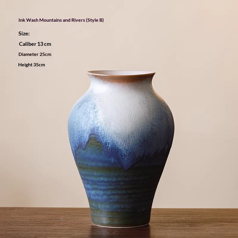 Chinese Style Ceramic Vase - Multiple Sizes & Set Options for Home Decor