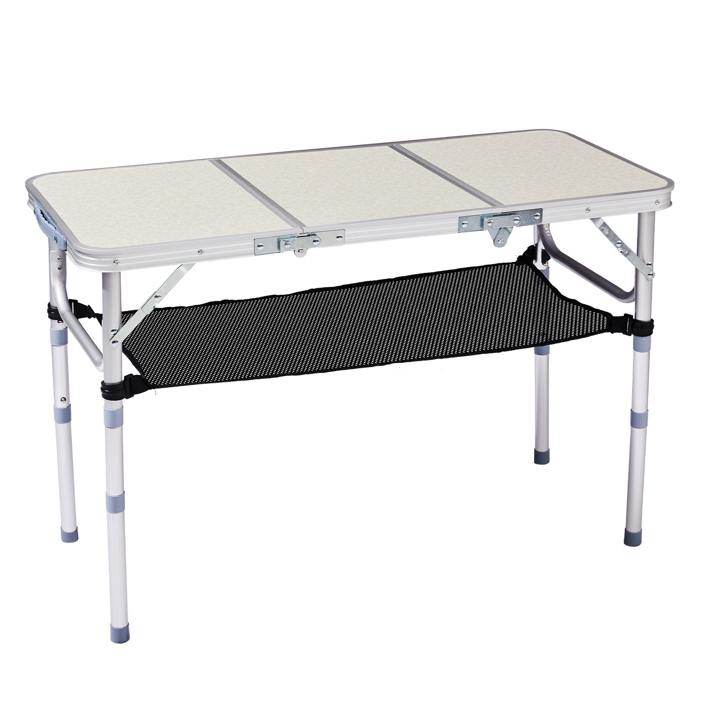 3ft Portable Adjustable Aluminum Folding Camping Table - White