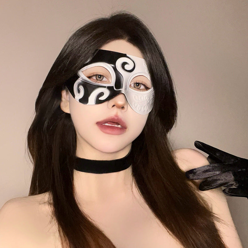 Halloween Half-Face Mask for Cosplay and Party Props Multiple Styles