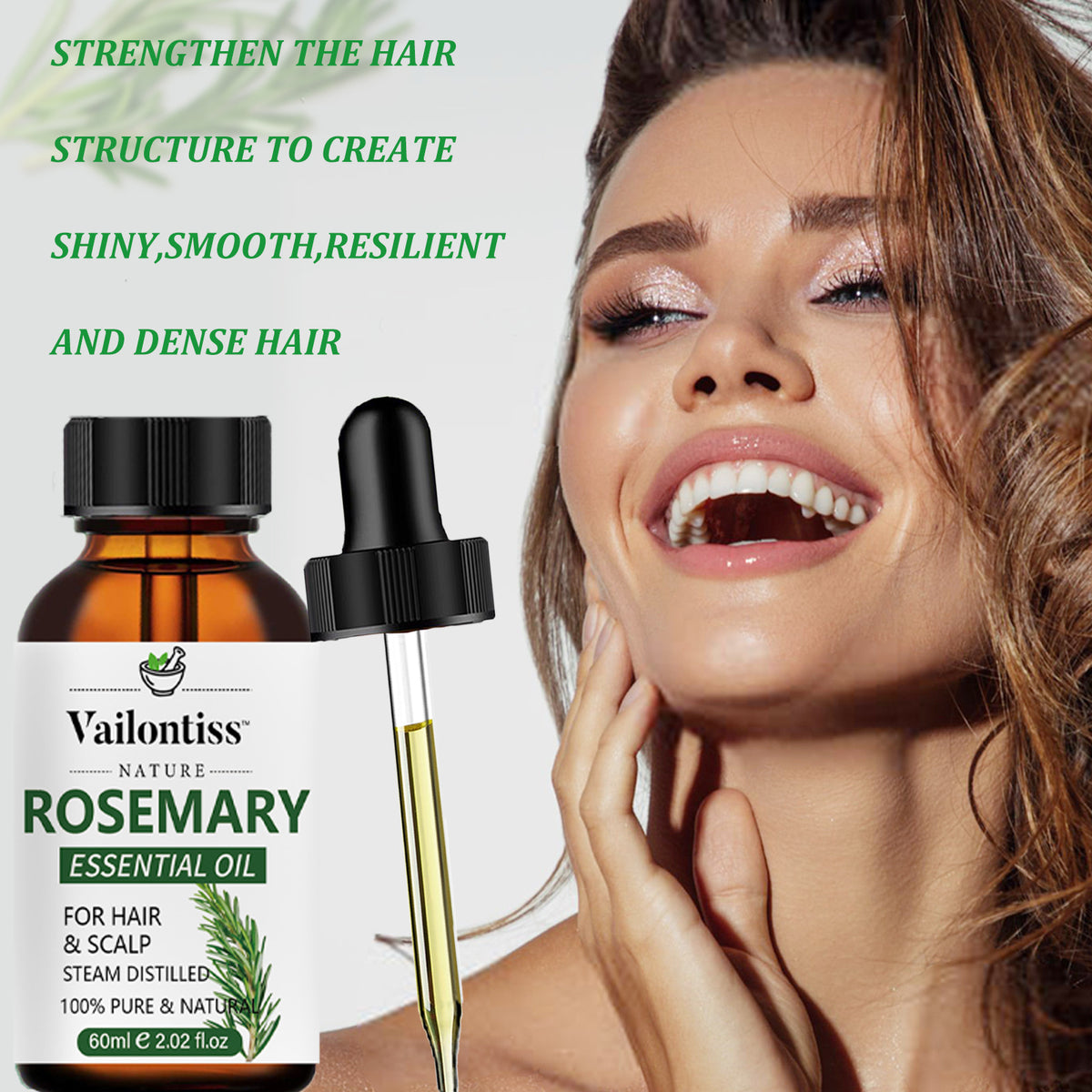 Rosemary Hair Growth Oil for Strengthening and Nourishing - 60ml