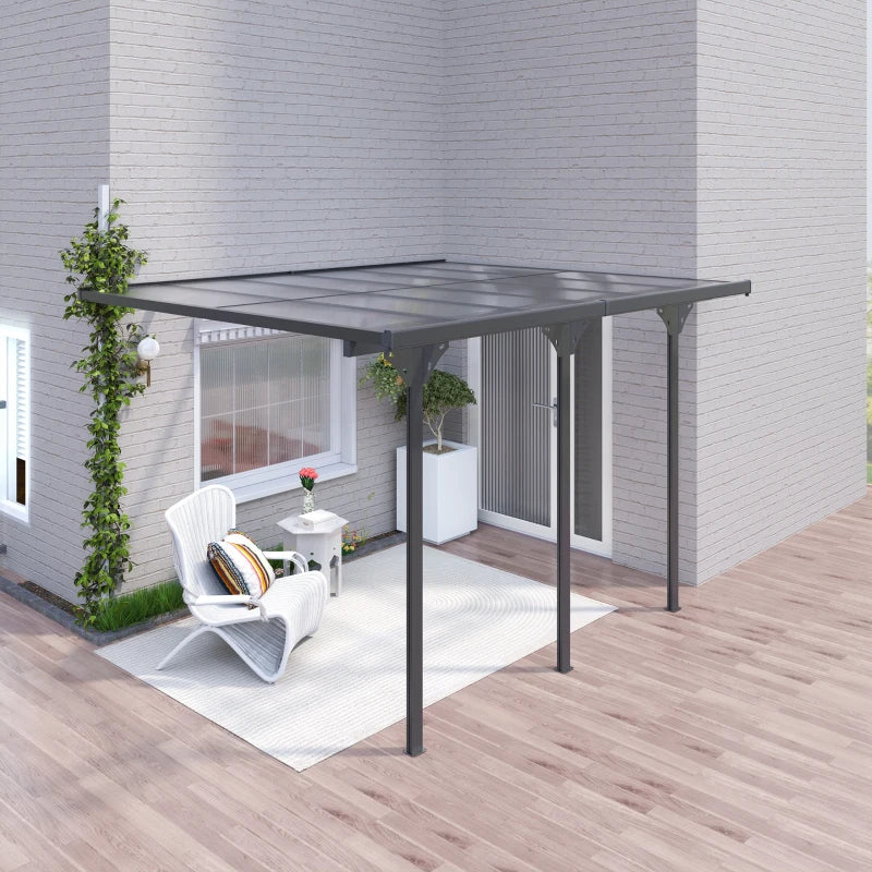 12' X 10' Outdoor Polycarbonate Pergola, Transparent UV Blocking