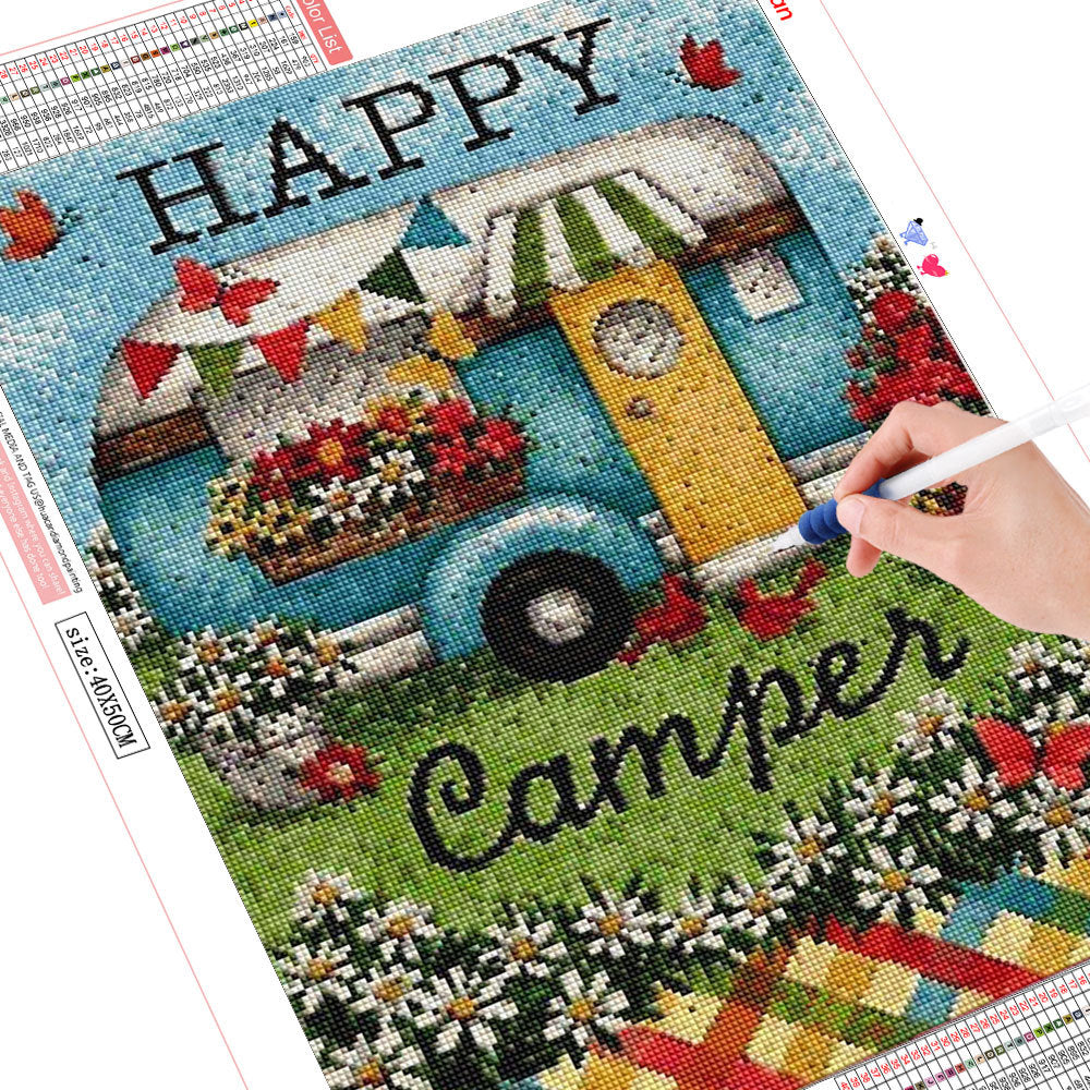 5D Diamond Painting Embroidery Kit for Home Decoration - Flower Scene
