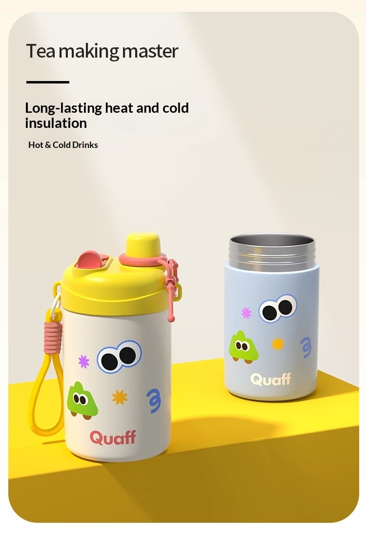 Insulated Stainless Steel Mug with Straw - Keeps Drinks Hot or Cold