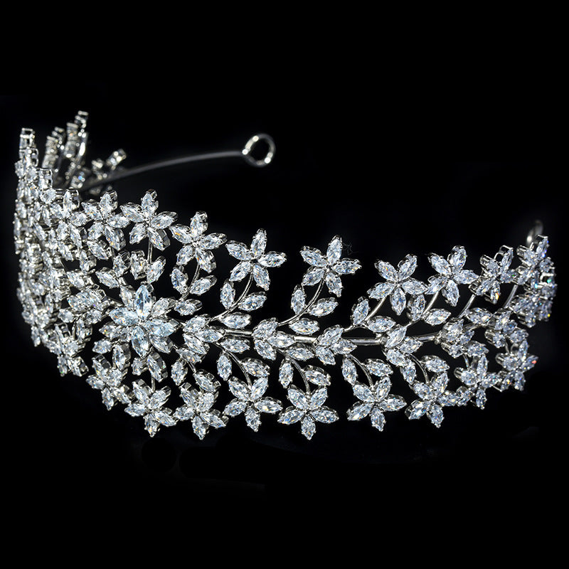 Bridal Tiara Headband - Simple Mosaic Style