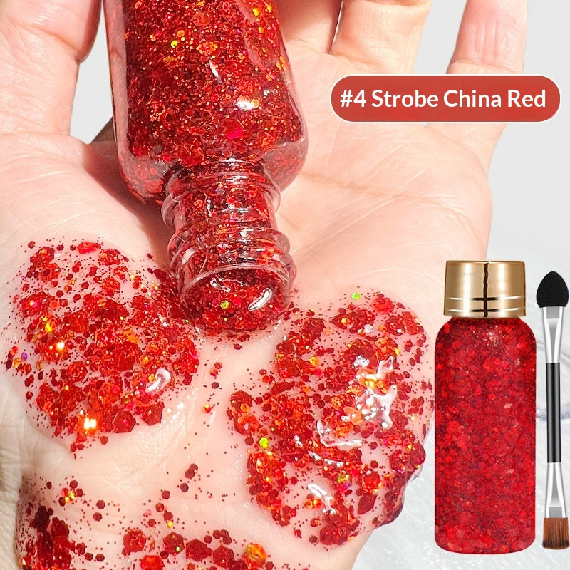 Glitter Liquid Eyeshadow - Dazzling Sparkle, Glue-Free Gel, 30ml
