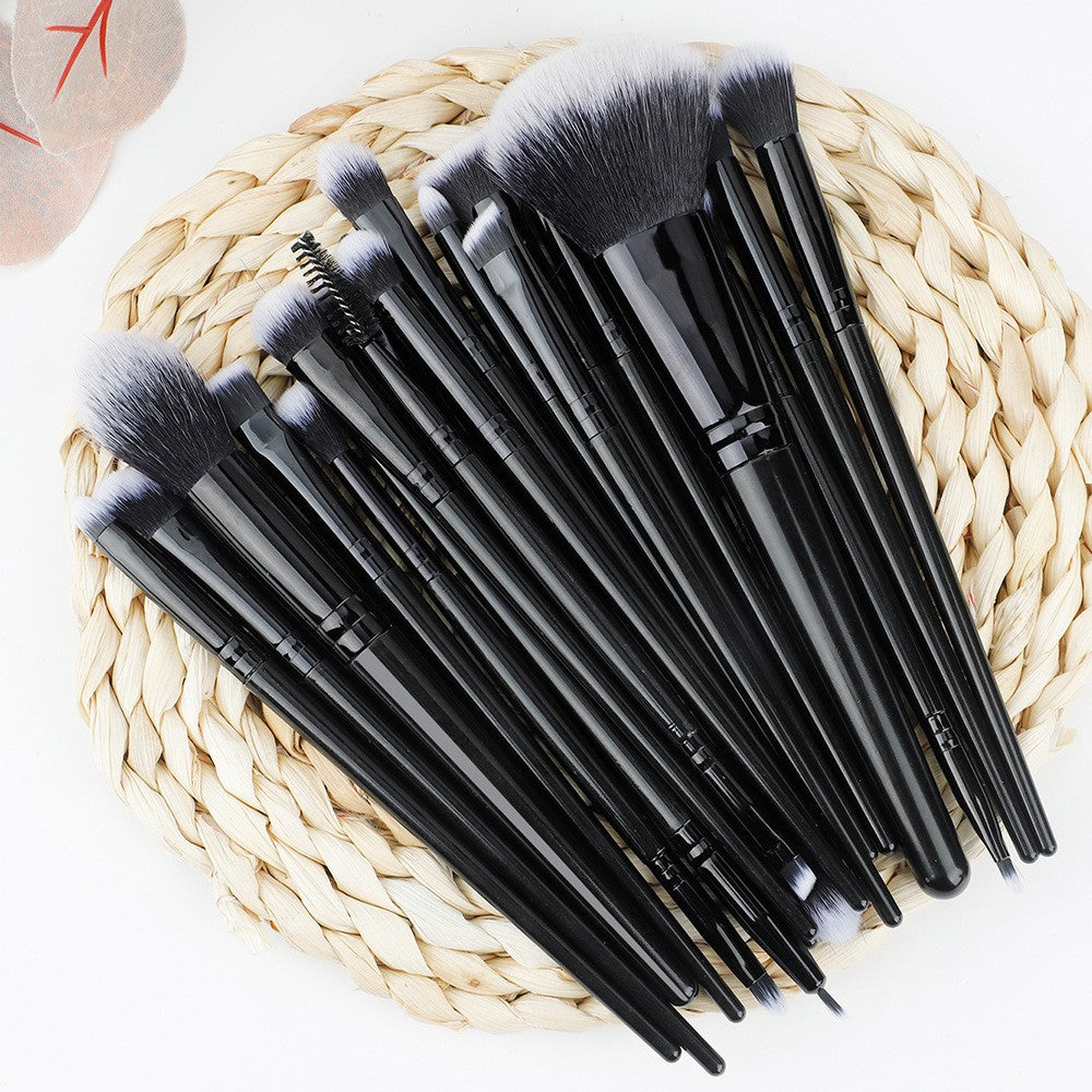 25-Piece Professional Makeup Brush Set - Synthetic Face & Eye Tools