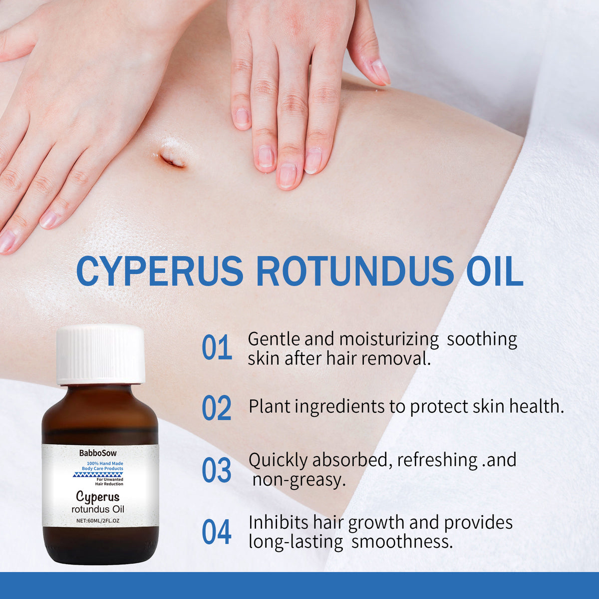 Moisturizing Hair Removal Treatment Oil for Body 60ml - Nourishing Body Care