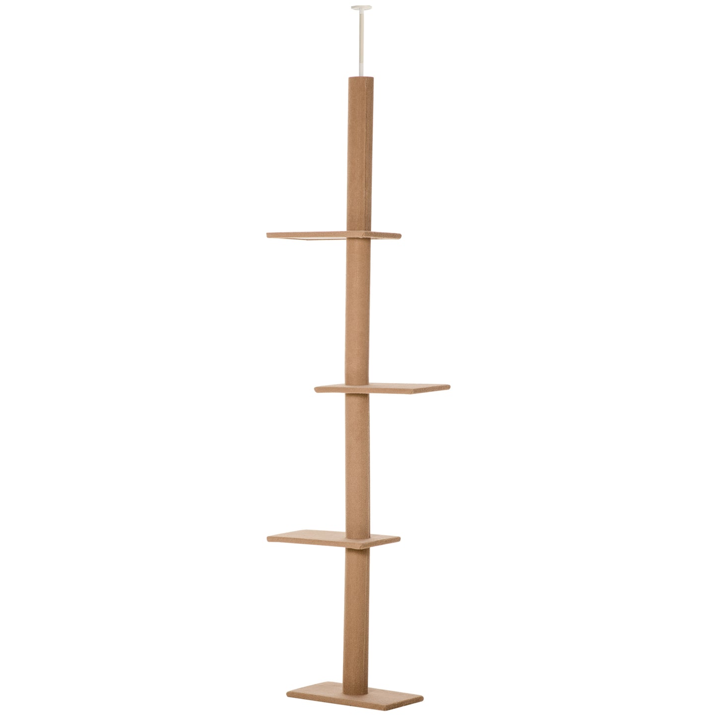 Floor-to-Ceiling Cat Tree Tower with Scratching Posts and Multiple Platforms