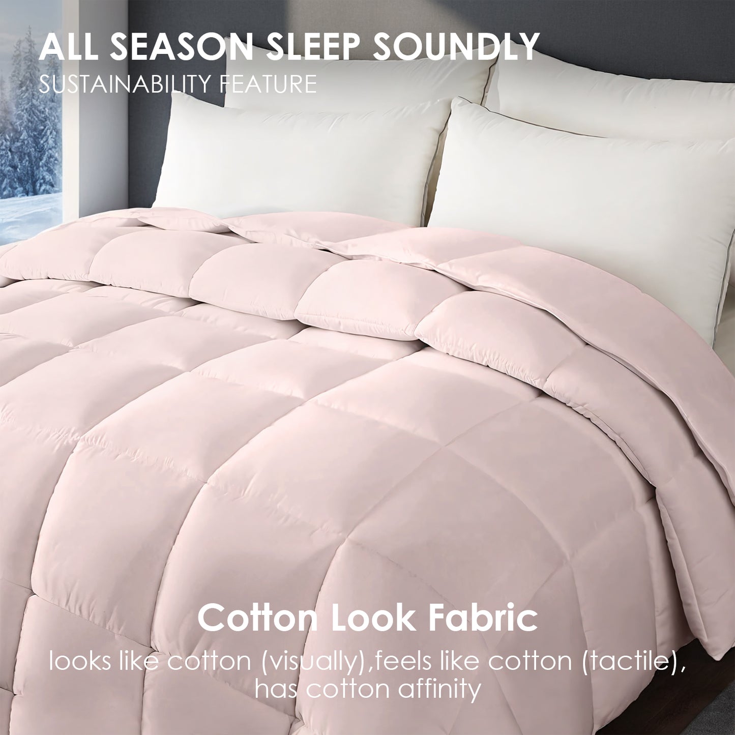 Extra Large Pink Duvet - Warm, Skin-Friendly Comfort, Bohemian Design