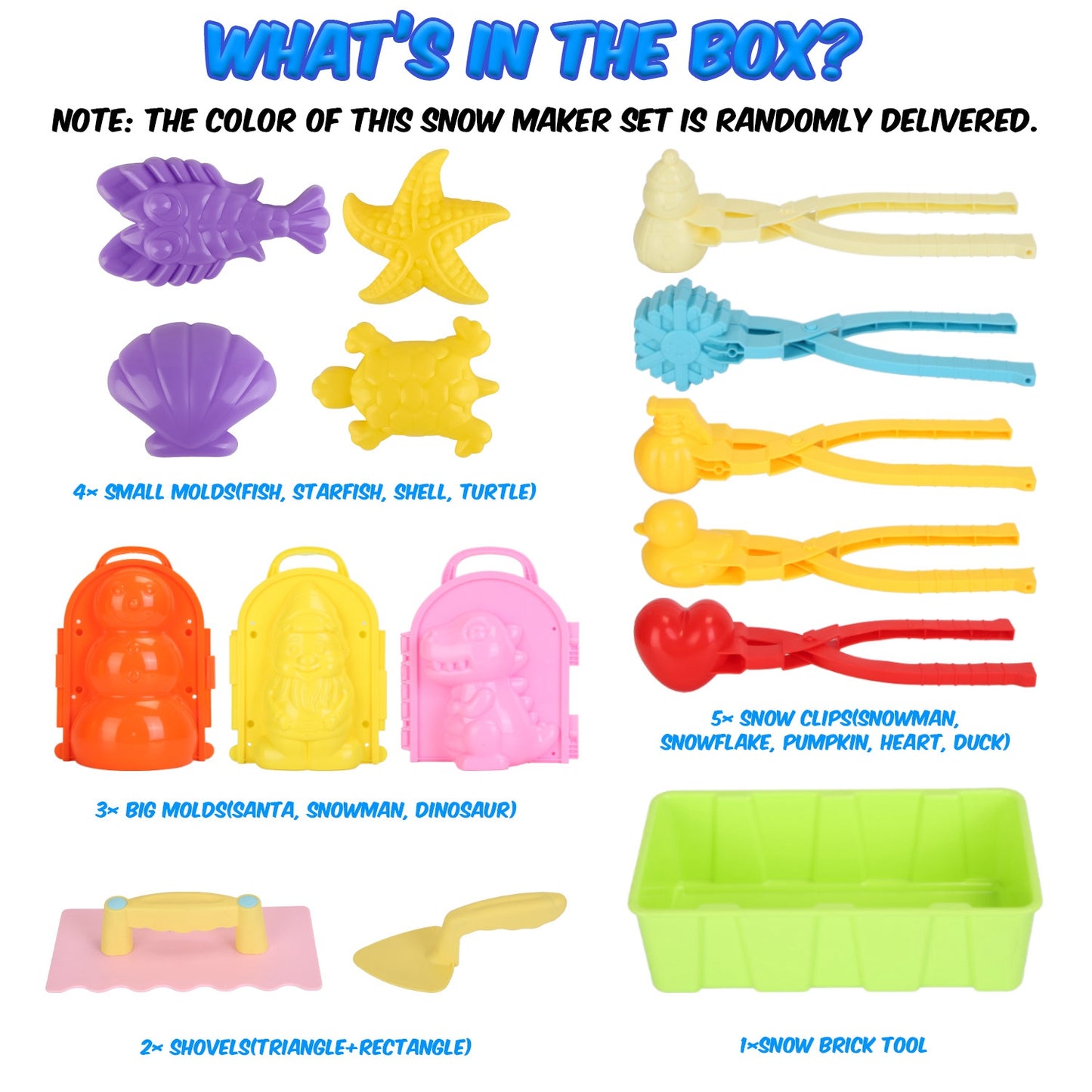 15-Piece Winter Snowball Maker Kit - Fun Outdoor Toys for Kids