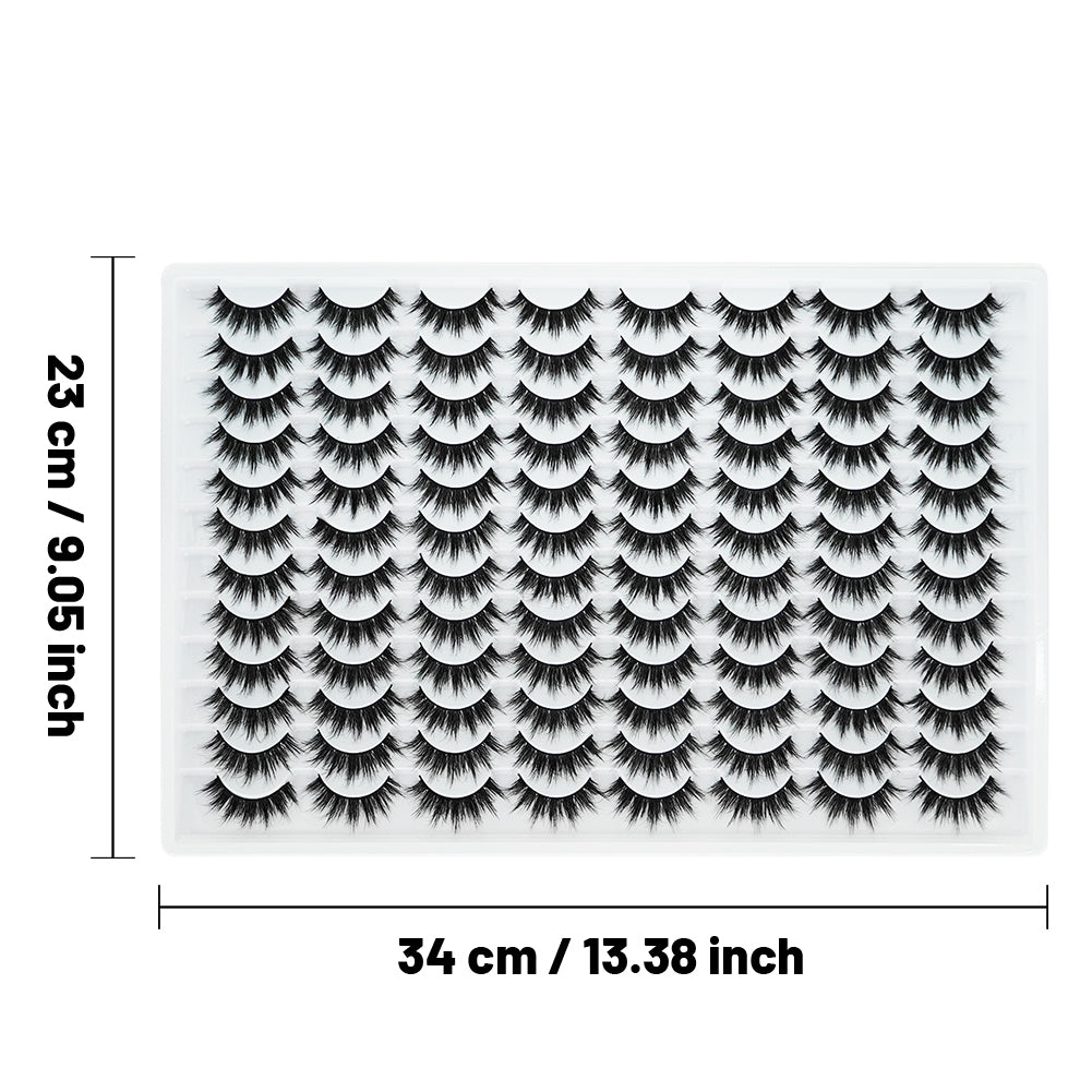 3D False Eyelashes - Multi-layered Realistic Soft Black Lashes