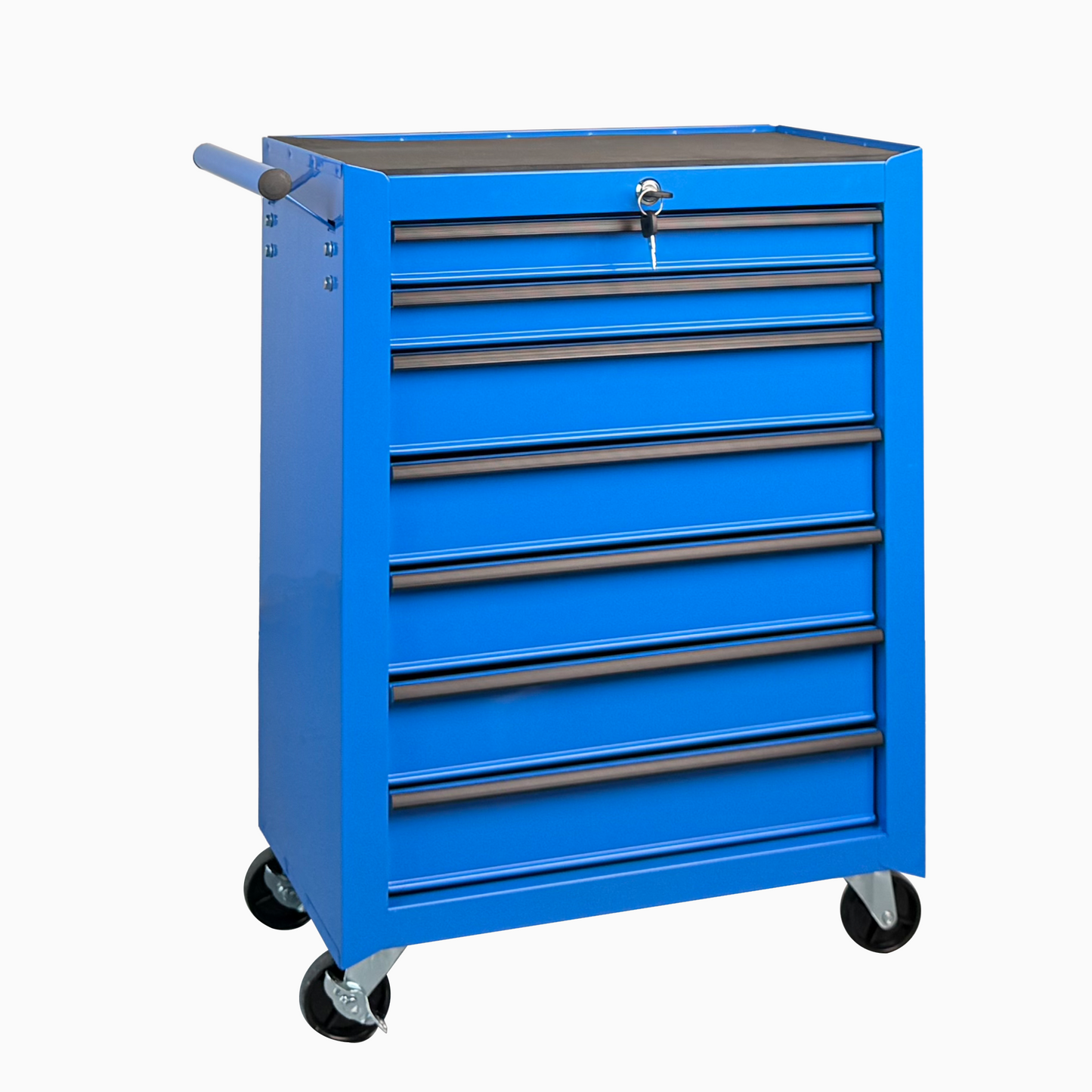 Blue 20-Inch 7-Drawer Metal Tool Chest with Ball Bearing Slides, Steel Storage Cabinet