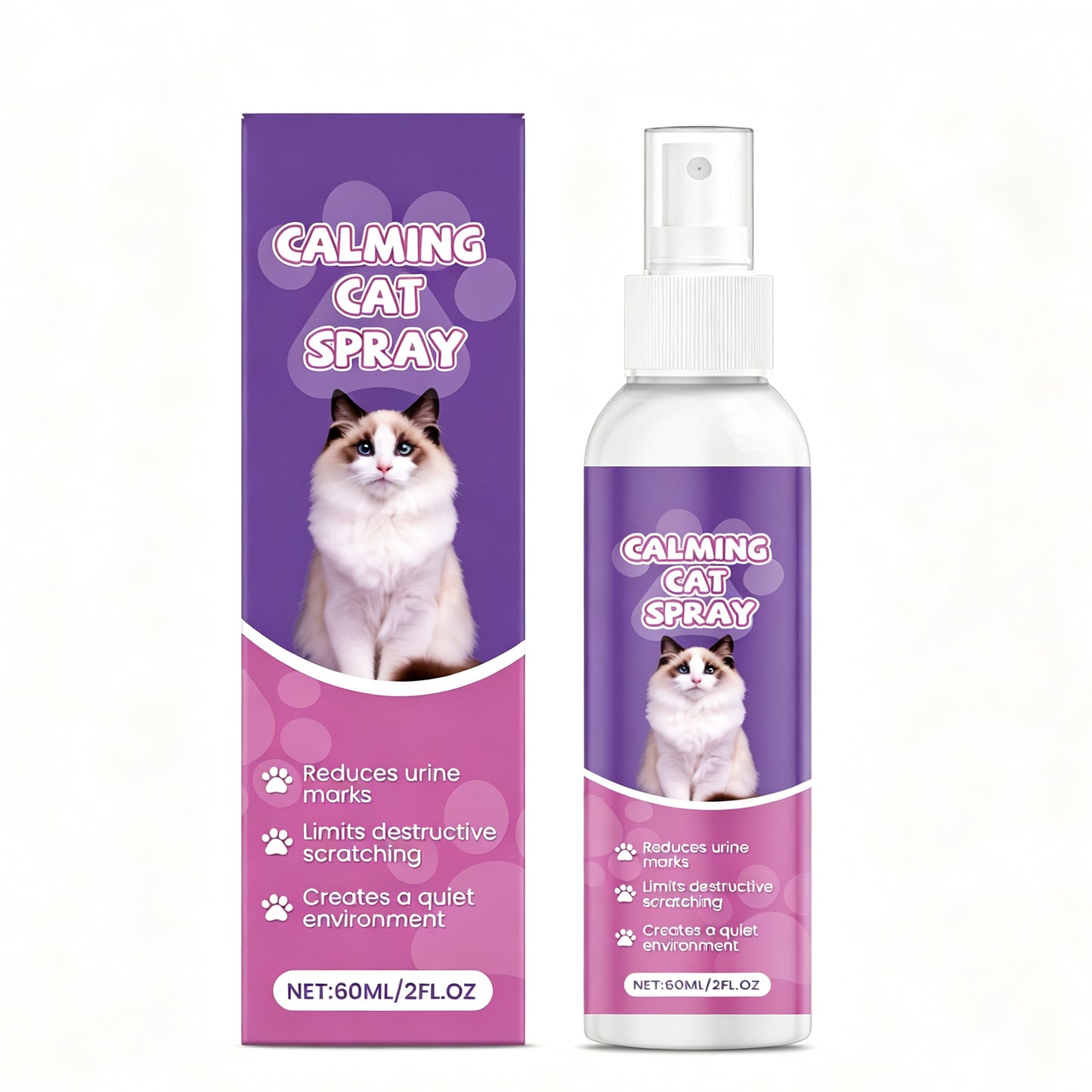 Calming Cat Spray - 60ML Anxiety Relief & Behavior Support