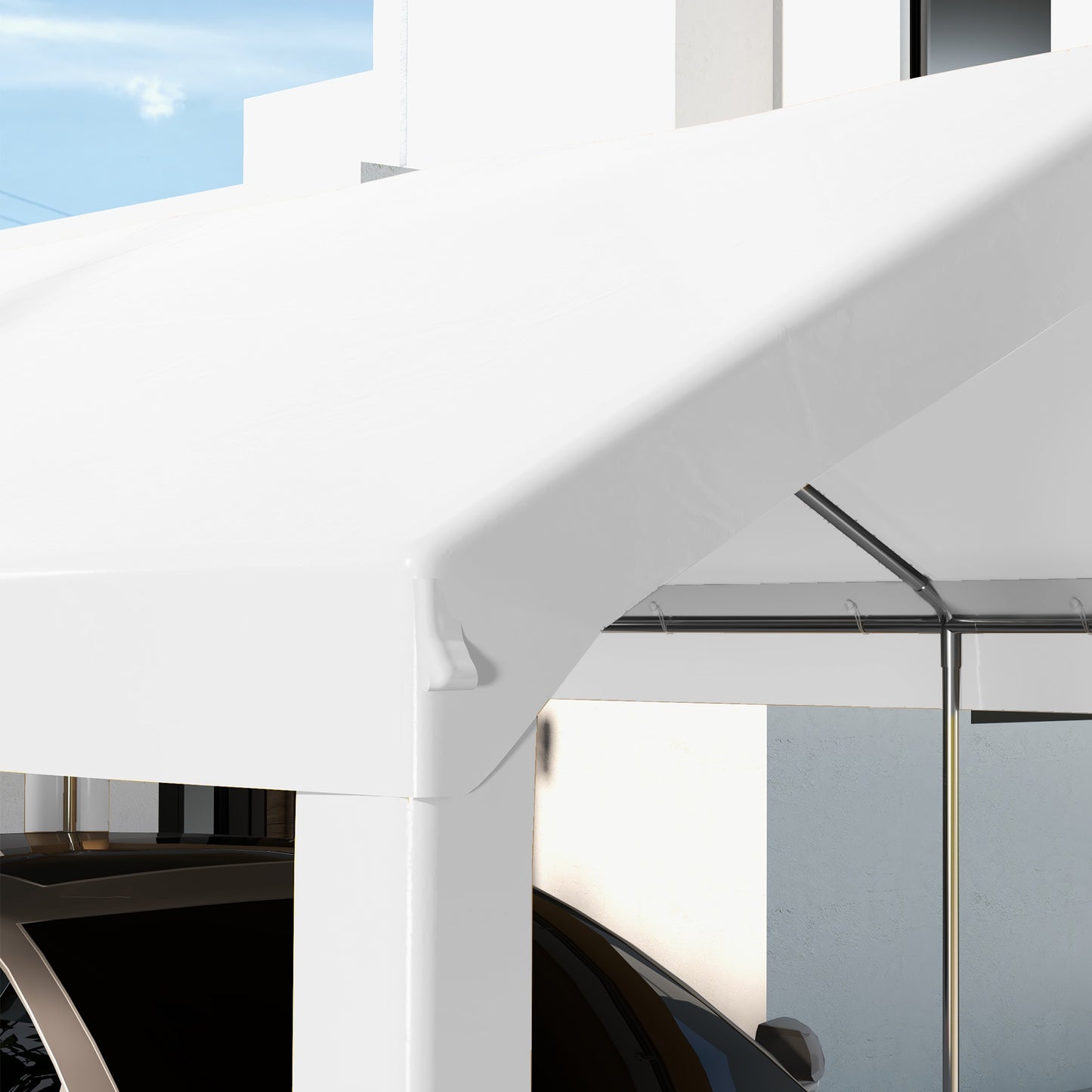 10x20ft UV Resistant Carport Canopy Replacement Cover - White
