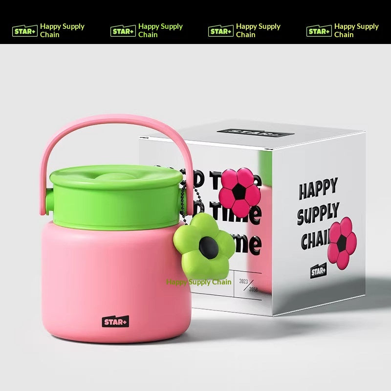 Portable Stainless Steel Lunch Box with Lid for Students and Office