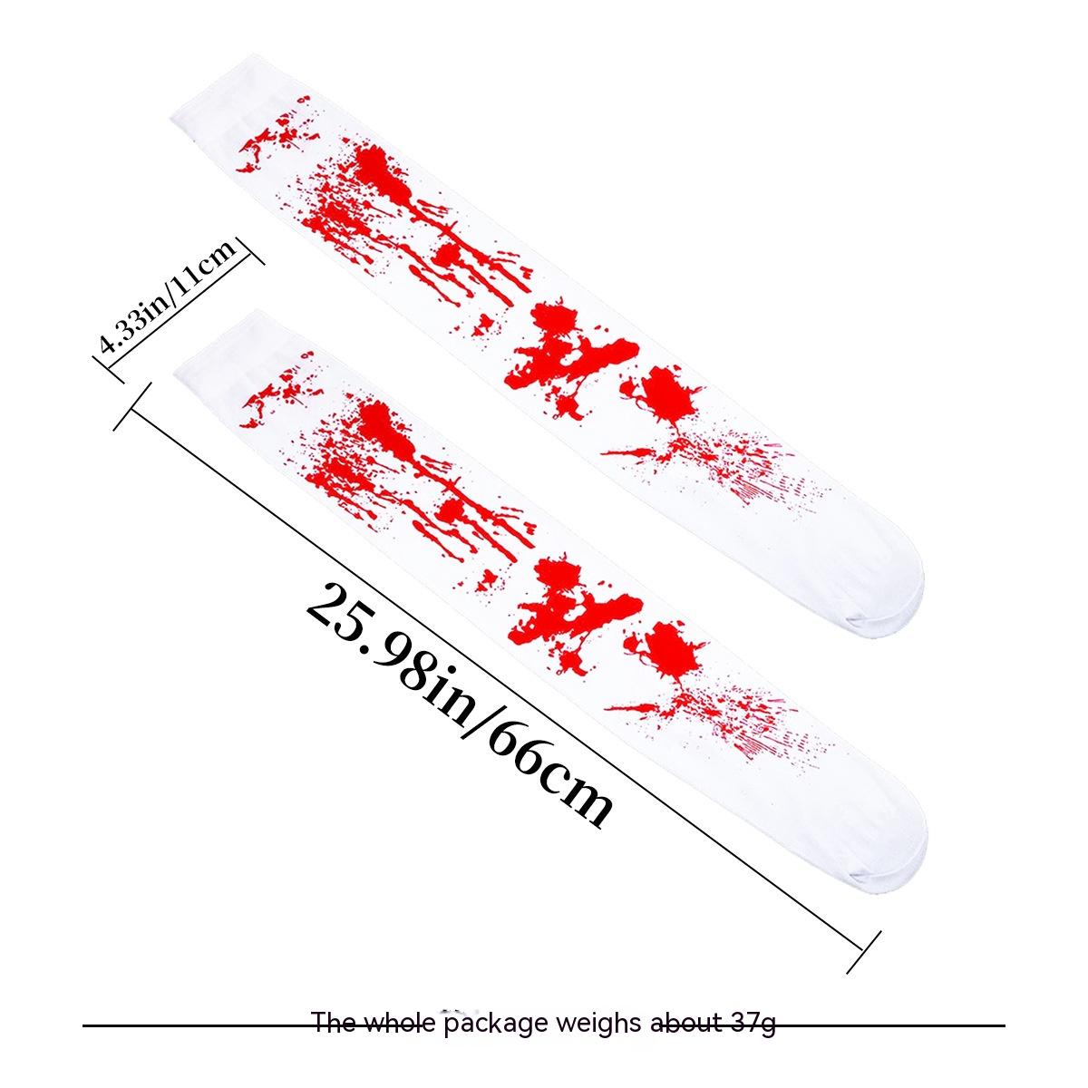 Halloween Horror Blood Stain Gloves & Socks Set - Decorative Party Accessories