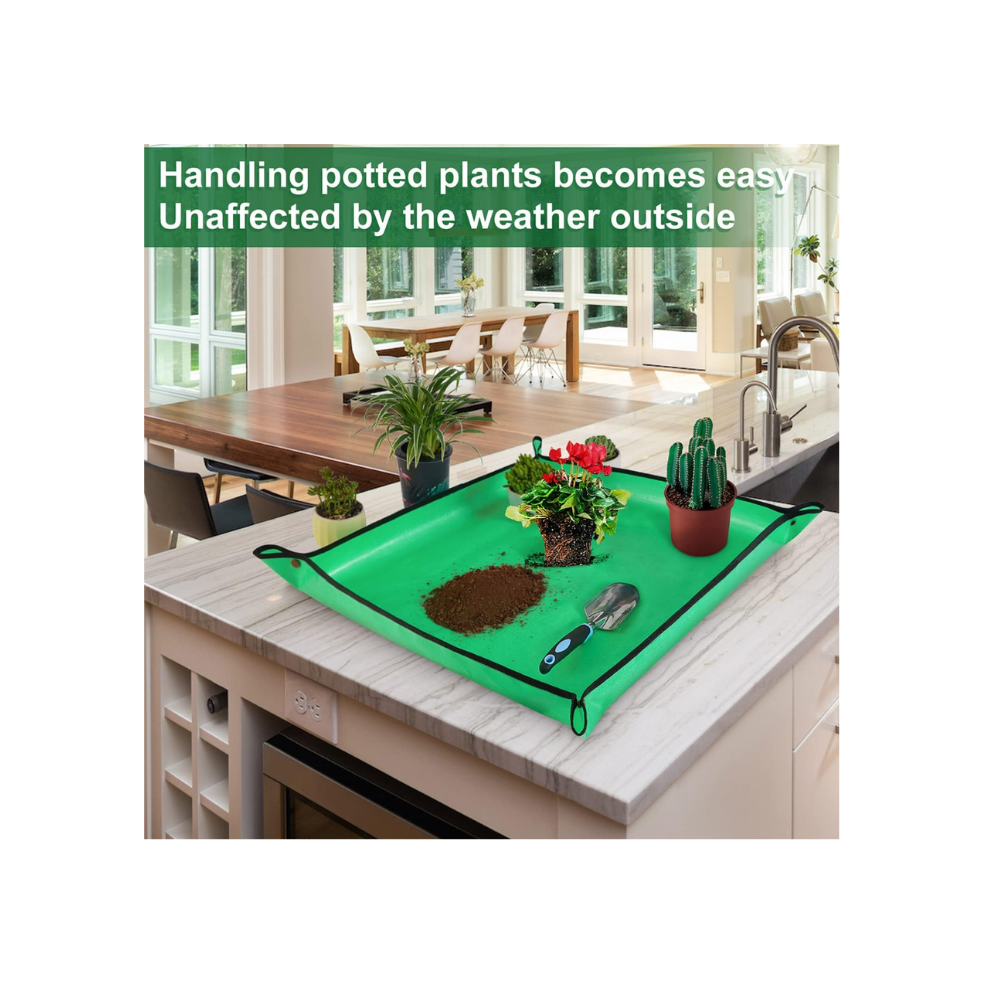 Foldable Waterproof Repotting Mat for Indoor Gardening - Plant Potting Tray