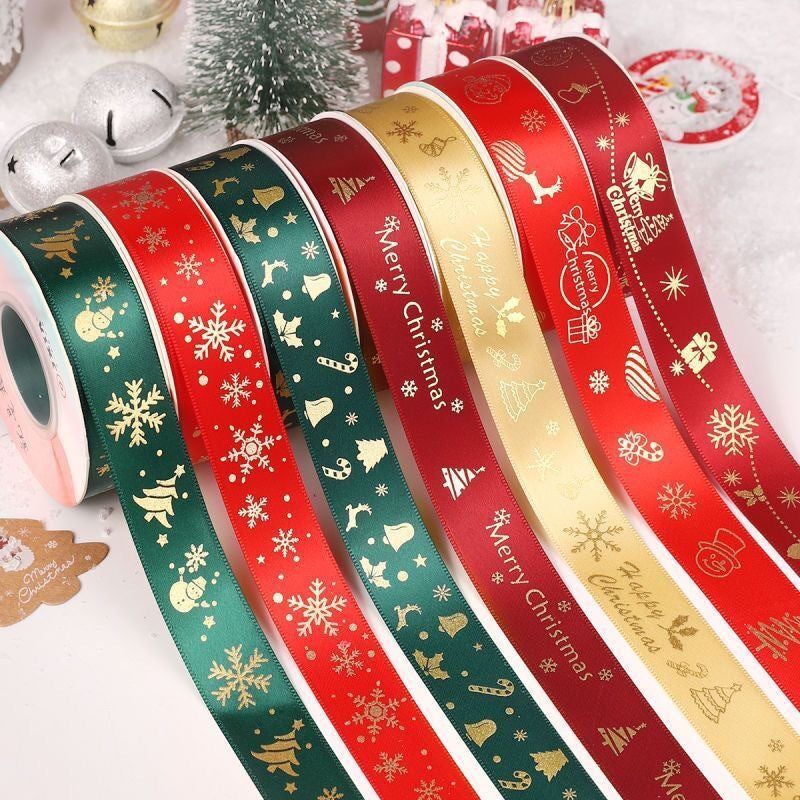 Christmas Ribbon for Gift Wrapping and Cake Decoration - 25 Yards