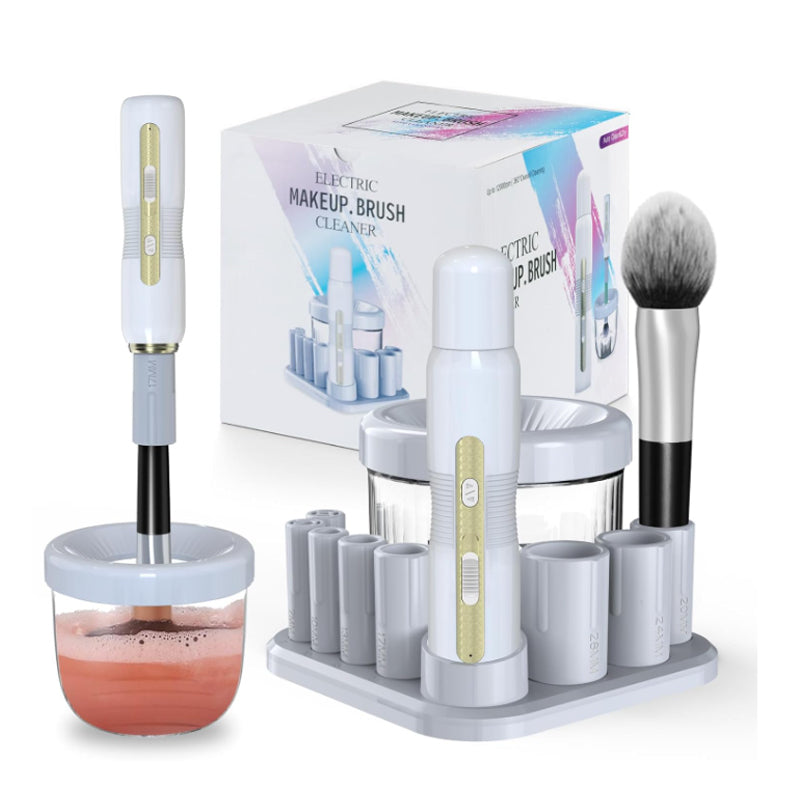 Electric Makeup Brush Cleaner and Dryer - Professional Automatic Spinner - Grey