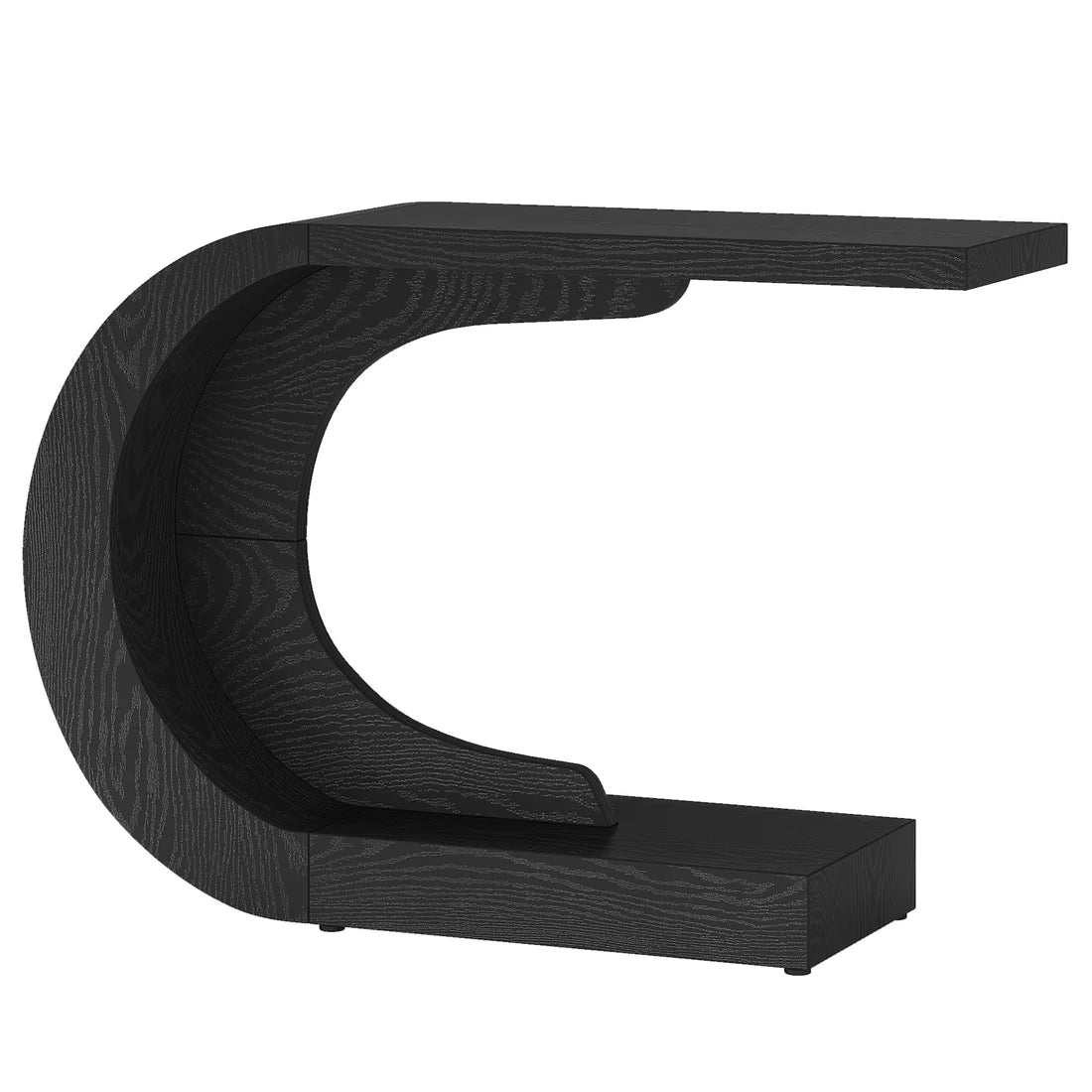 C-Shaped Console Table - Stylish Accent Table in Black