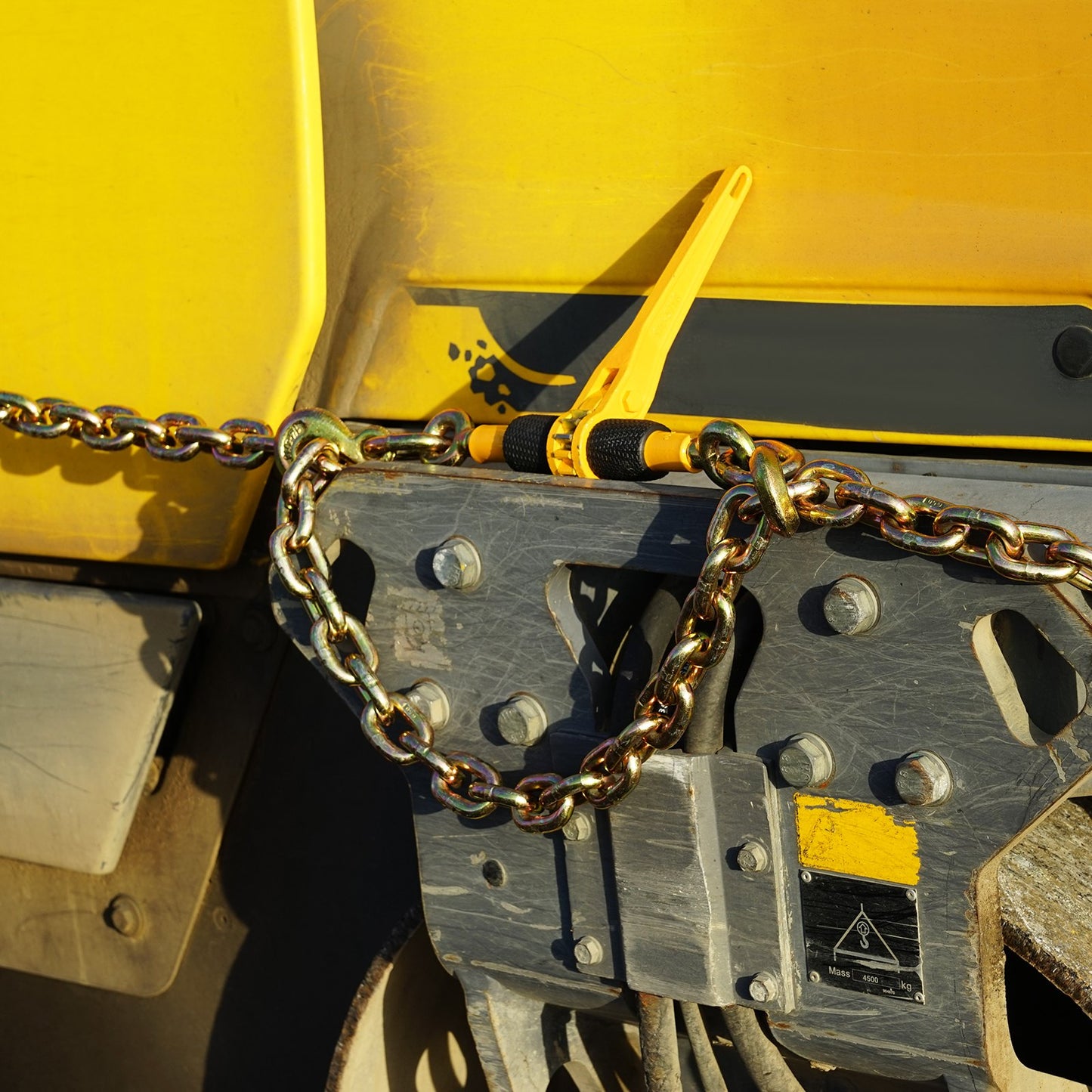 Ratchet Load Binder Chain Tie Down Strap 2600 lbs Heavy Duty 4 Pack - Yellow