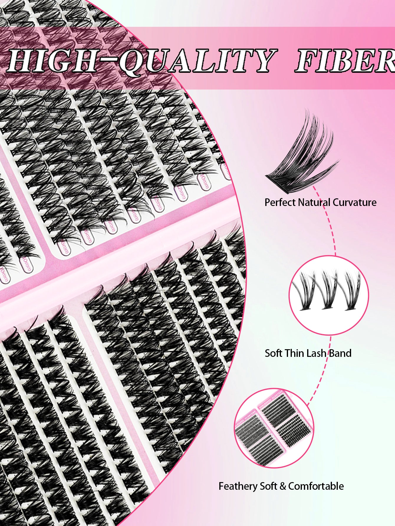 3D Multi-Layered False Eyelashes - Realistic, Soft & Natural Nude Makeup