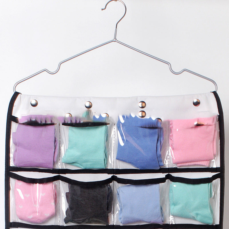 Creative Button Storage Hanging Bag Multi-Grid Closet Organizer