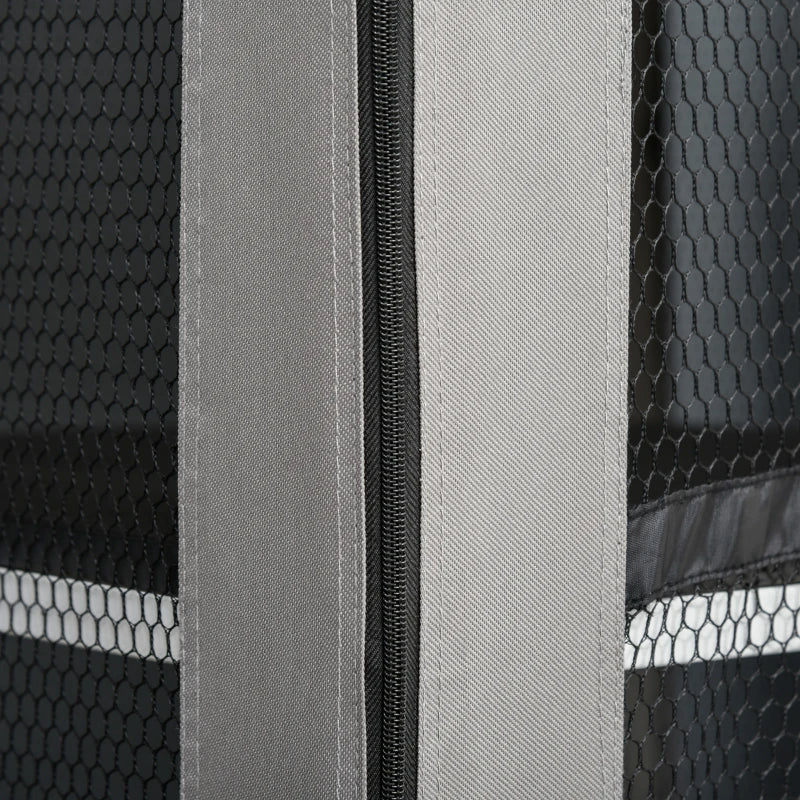Outdoor Cat Enclosure Mesh Playpen with Steel Frame, 3 Platforms & 2 Doors