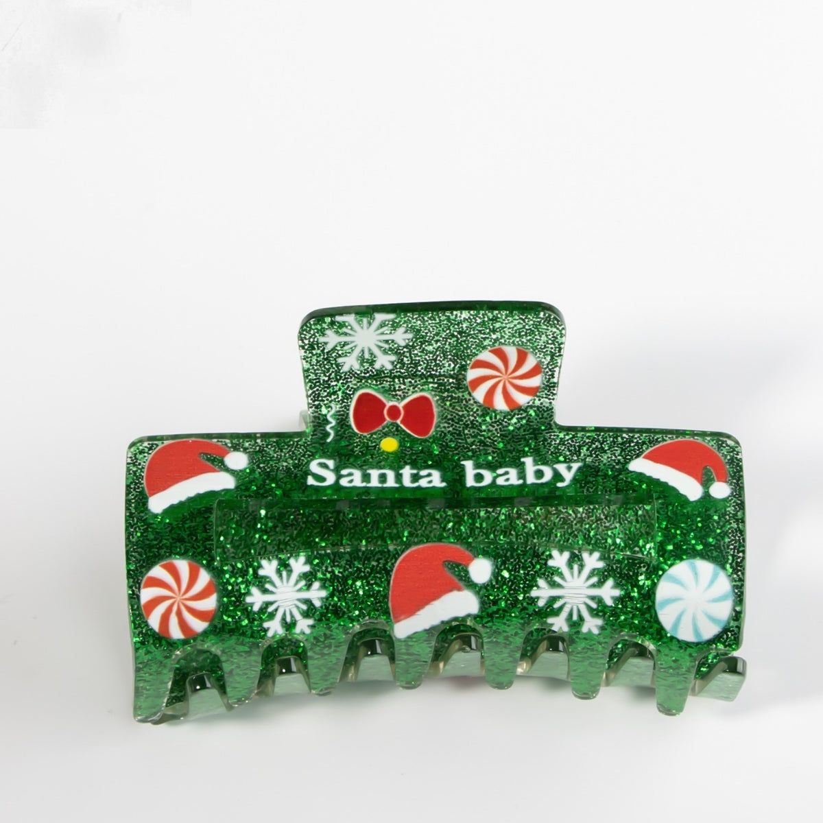 Women's Christmas Print Hairpin - Acrylic Hair Clip