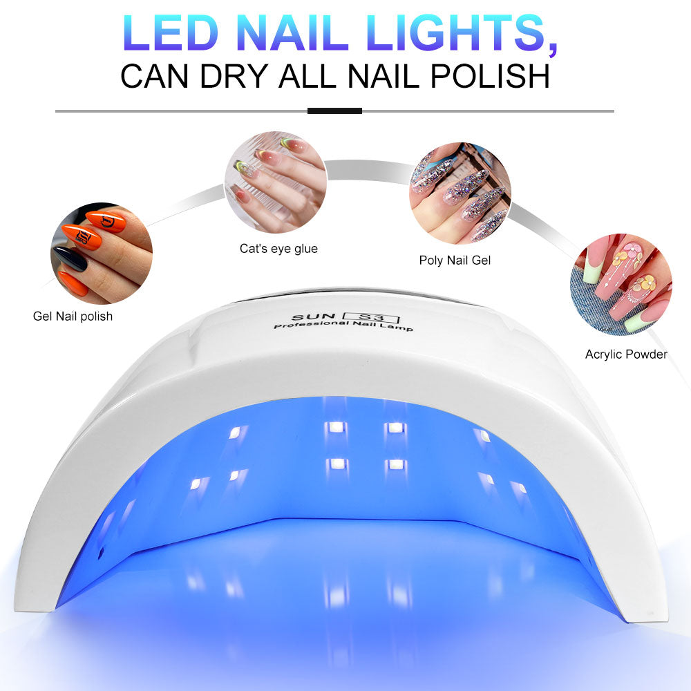 Professional UV LED Nail Lamp - Fast Curing Gel Polish Dryer with Timer