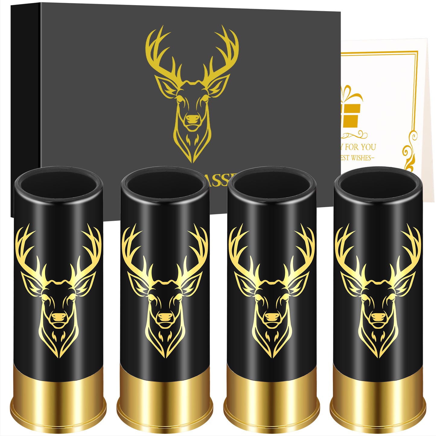 Reusable Plastic Bullet Cups - 1.5 Ounces, Ideal for Whiskey & Cocktails
