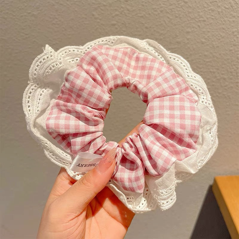 Summer Sweet Lace Scrunchie Hair Tie - Elegant Floral Hair Accessory
