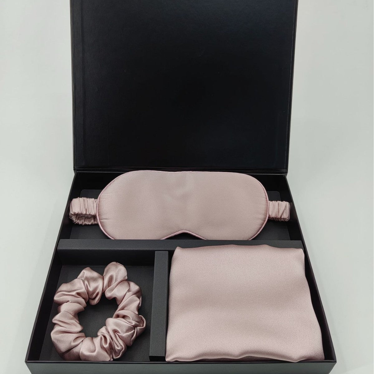 Silk Pillowcase, Eye Mask & Hair Tie Set - 3 Pieces