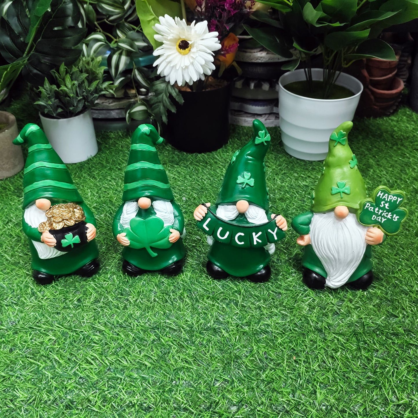 Irish Resin Elf Ornament for Garden & Home Decor - Pastoral Dwarf Figurines