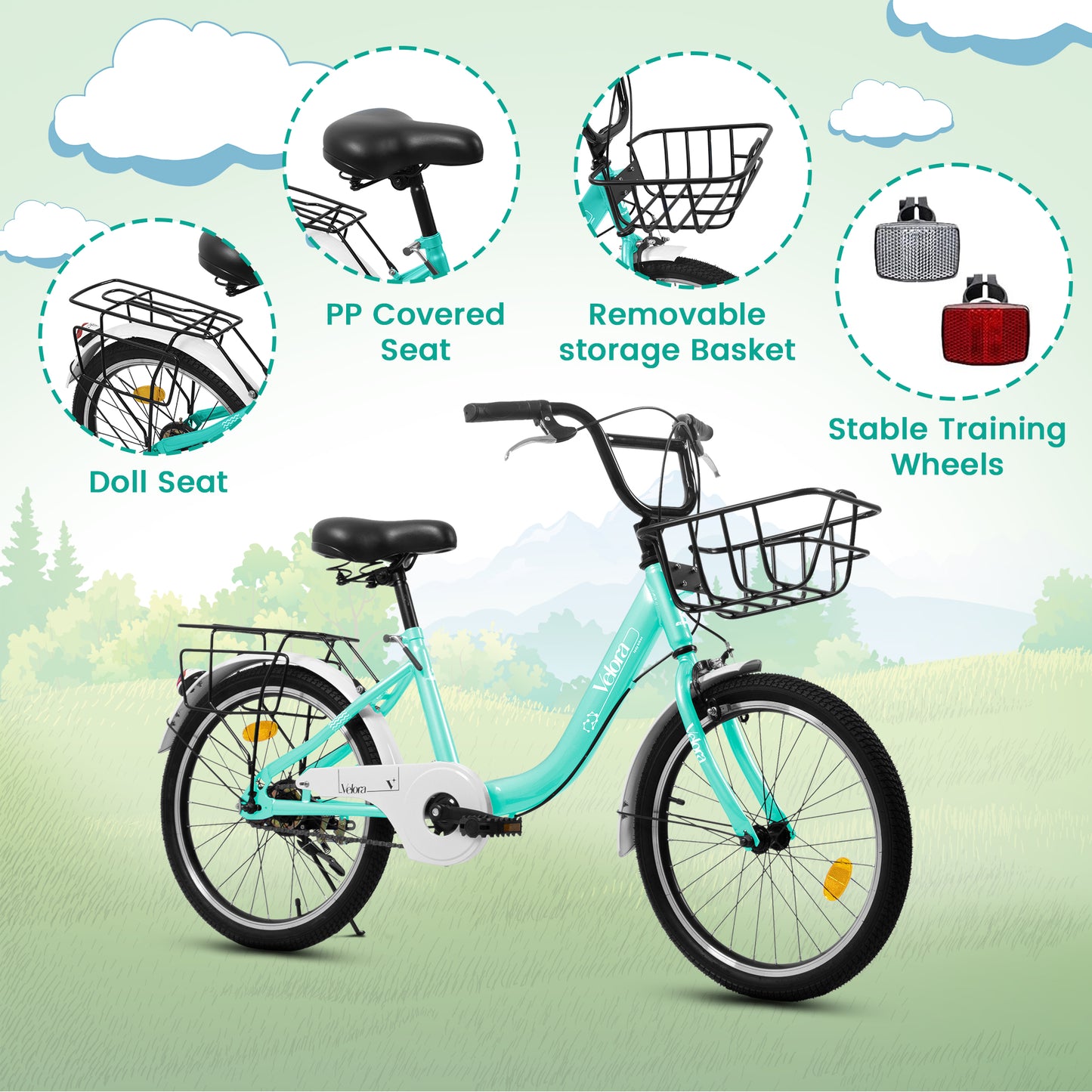 20-Inch Kids Bike for Boys & Girls - Lightweight Steel Frame