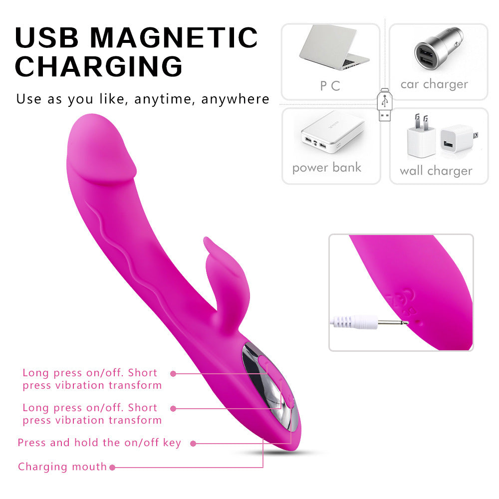 G-Spot Vibration Female Massage Device - Manual Silicone Adult Wellness