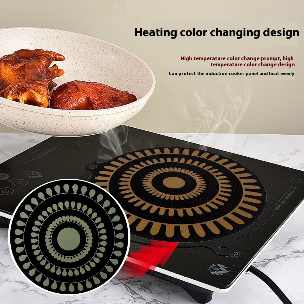 Silicone Color-Changing Induction Cooker Mat Oil-Proof Non-Slip 24cm
