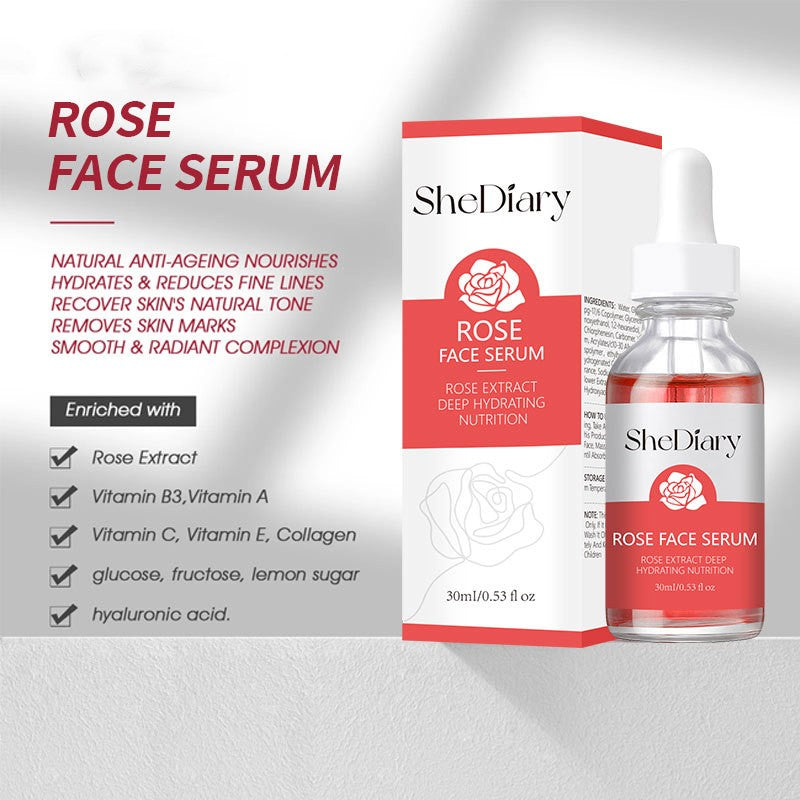 Rose Nourishing Facial Essence for Dry Skin - 30ml Moisturizing Care Solution