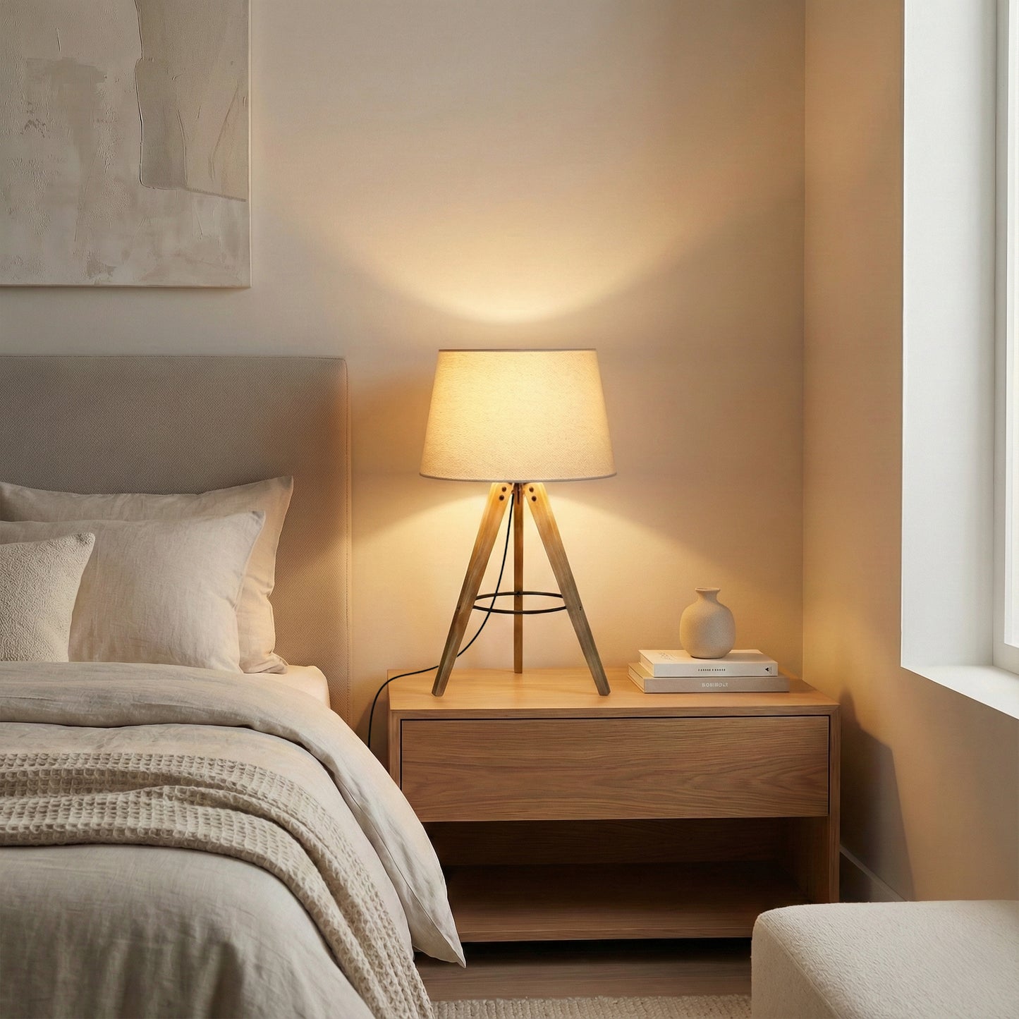 High Quality Hotel European Modern Bed Side Nightstand Decorative Led