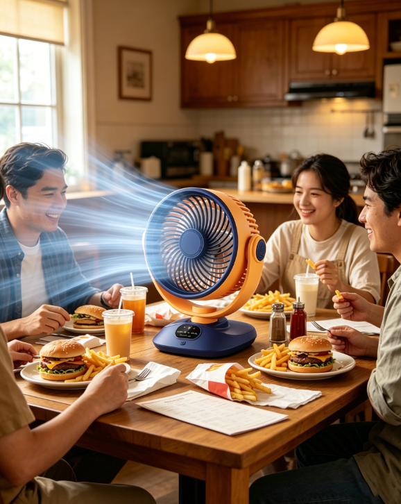 2400mAh Desktop Fan with Adjustable Speed and Tilt for Home Office