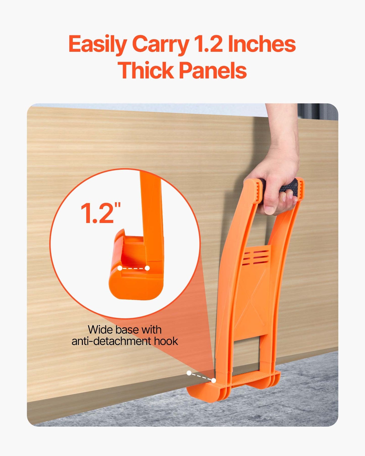Drywall Carrier Handles 2 Pack - Supports Up to 176 Lbs with Anti-Slip Base
