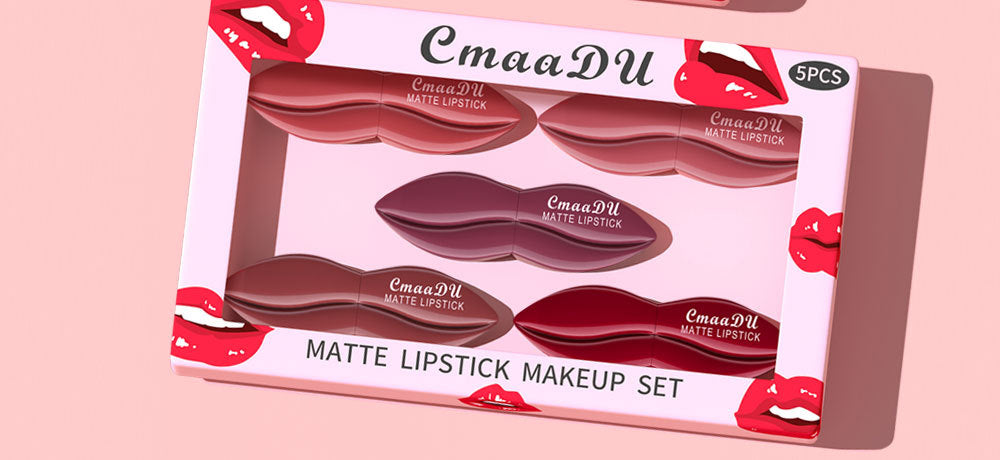 Matte Lipstick Set - Versatile & Easy to Apply, 5-Piece