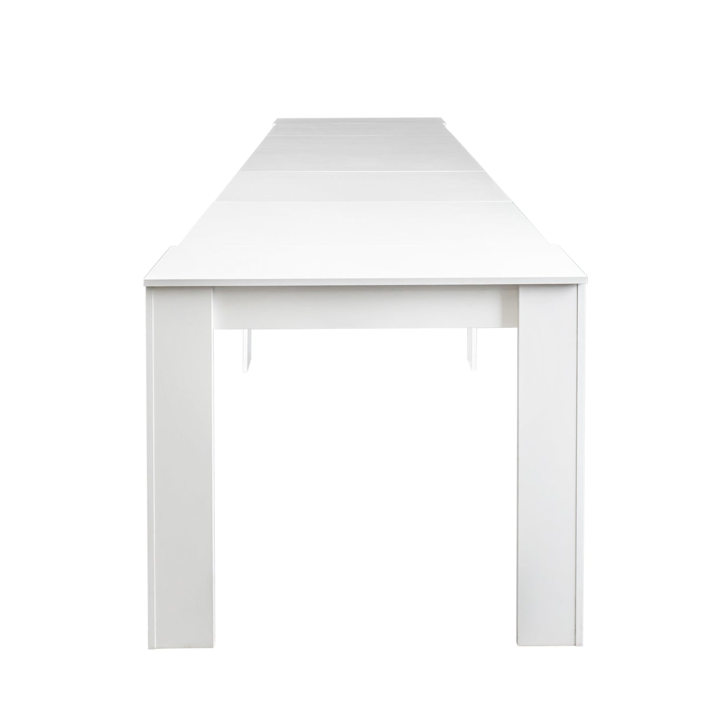Extendable Console Table - White MDF, 118.5 inches
