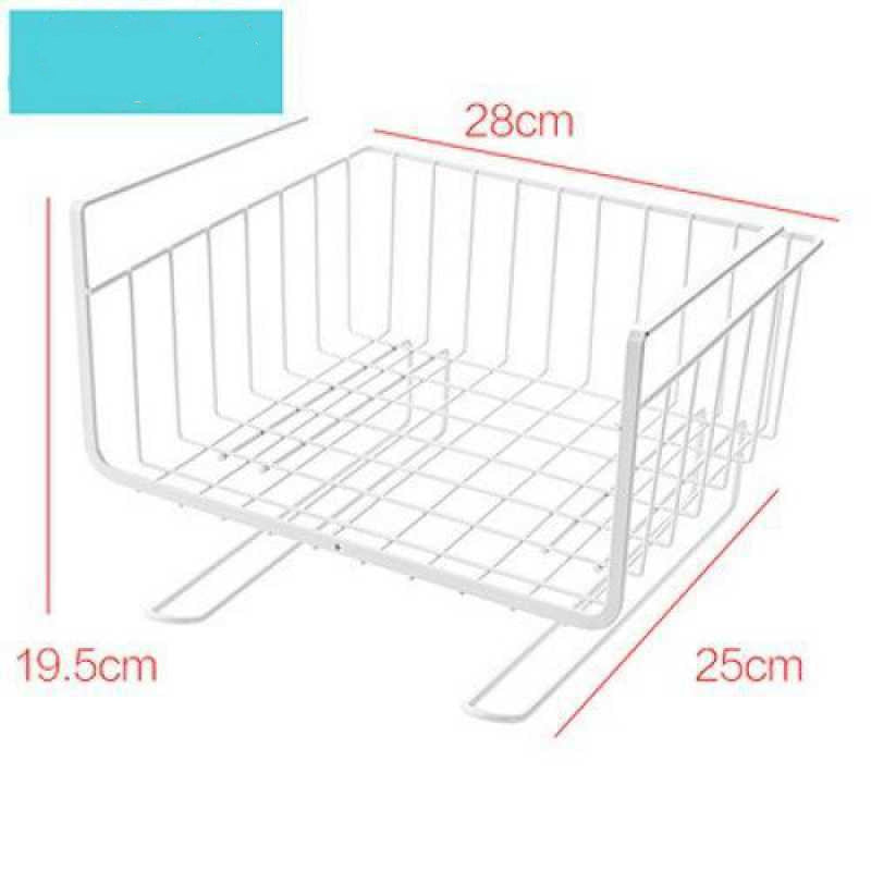 Punch-Free Iron Kitchen & Bathroom Storage Basket Wall Hanger - Multi-Use Organizer