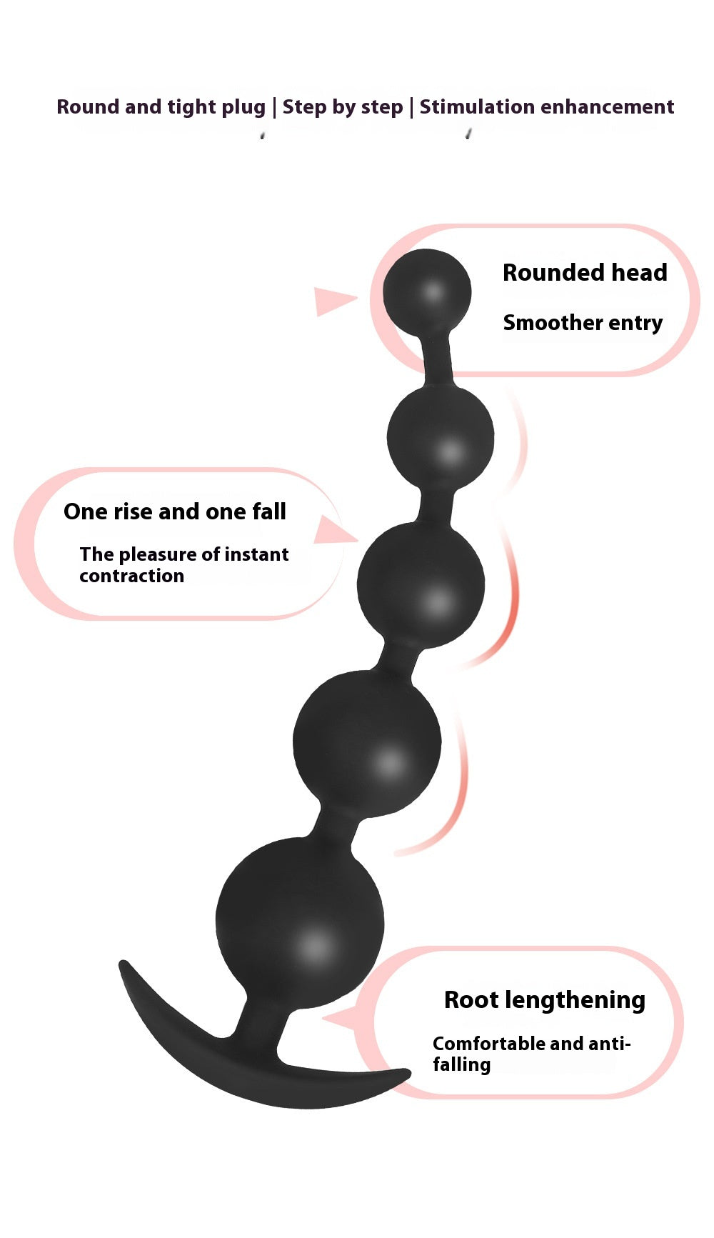 Silicone Bead Butt Plug Water Drop - Adult Wellness Sex Toy