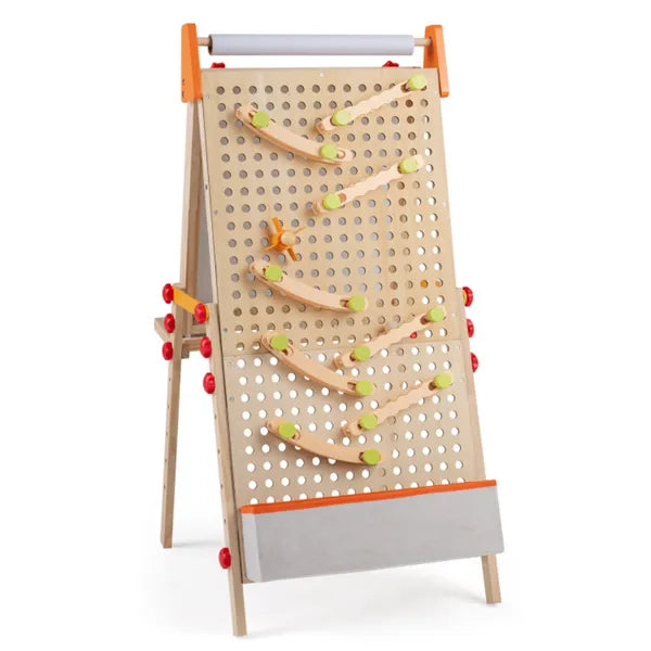 4-in-1 Kids Art Easel with Adjustable Height & Paper Roll