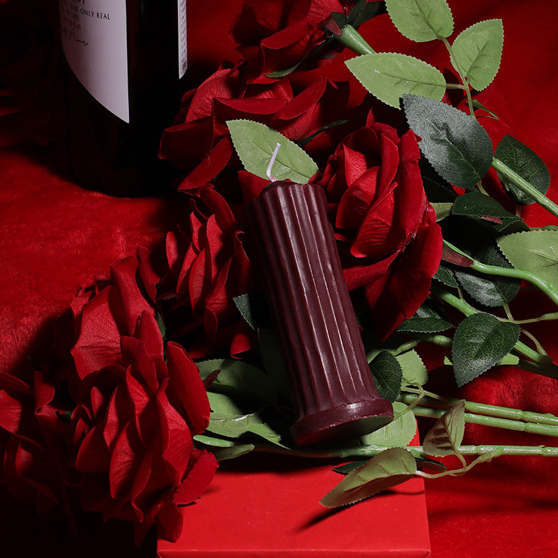 Soy Wax Cylindrical Candle for Home & Wellness - Black, Pink, Red Variants