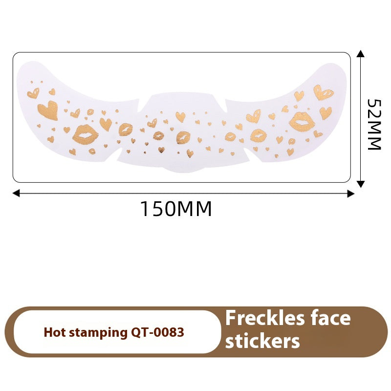 Freckle Tattoo Stickers Gold and Silver - Facial Skin Decor, 150x52mm, 1 or 6 Pcs