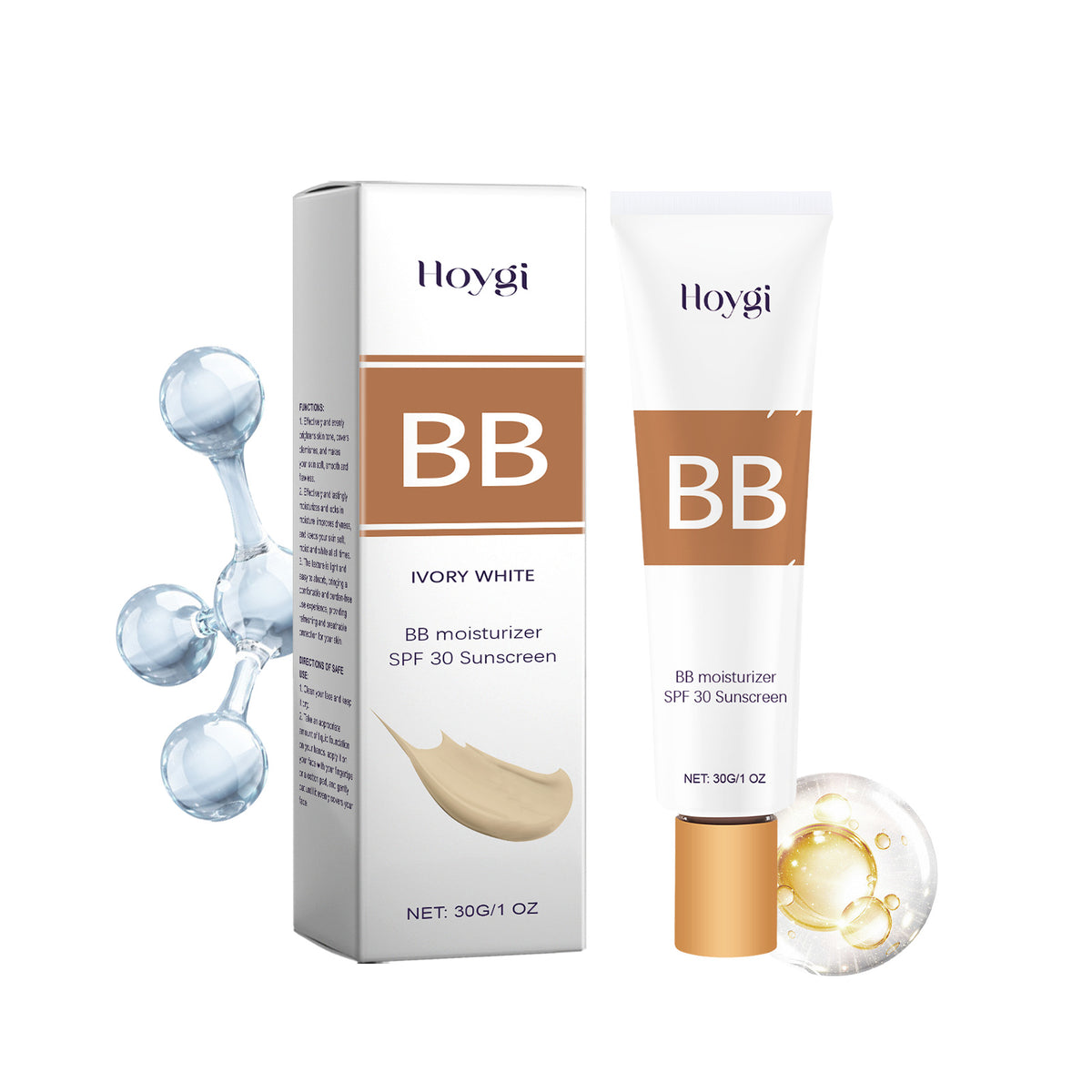 Lightweight Liquid Foundation Concealer BB Cream SPF Protection for All Skin Types