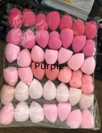 Reusable Cosmetic Sponge Set - Soft Hydrophilic Puff for Face Makeup, Wet or Dry Use, 30 or 42 Pieces